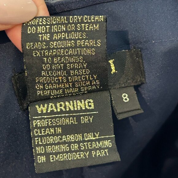 Terani Couture Navy 2011M2159 Long Mother Of Bride Dress Evening Gown - Picture 10 of 11